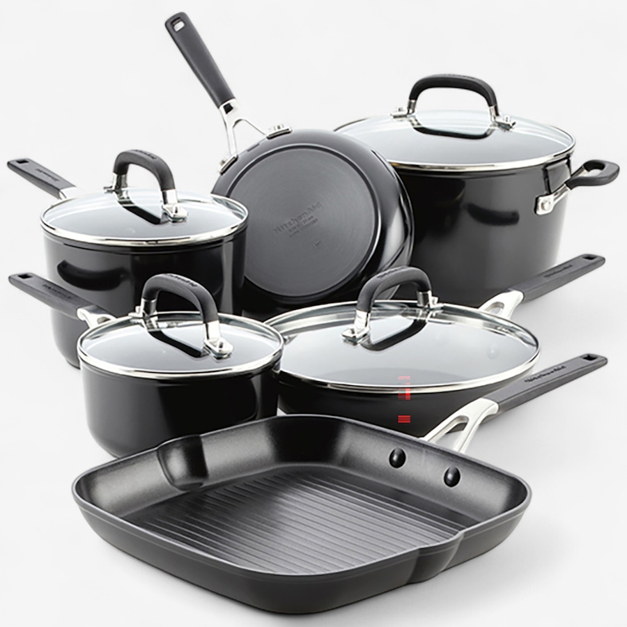 Image 120987.jpg, Product 120-987 / Price $999.99, KitchenAid Forged Hard Anodized 10-Piece Cookware Set from KitchenAid on TSC.ca's Kitchen department