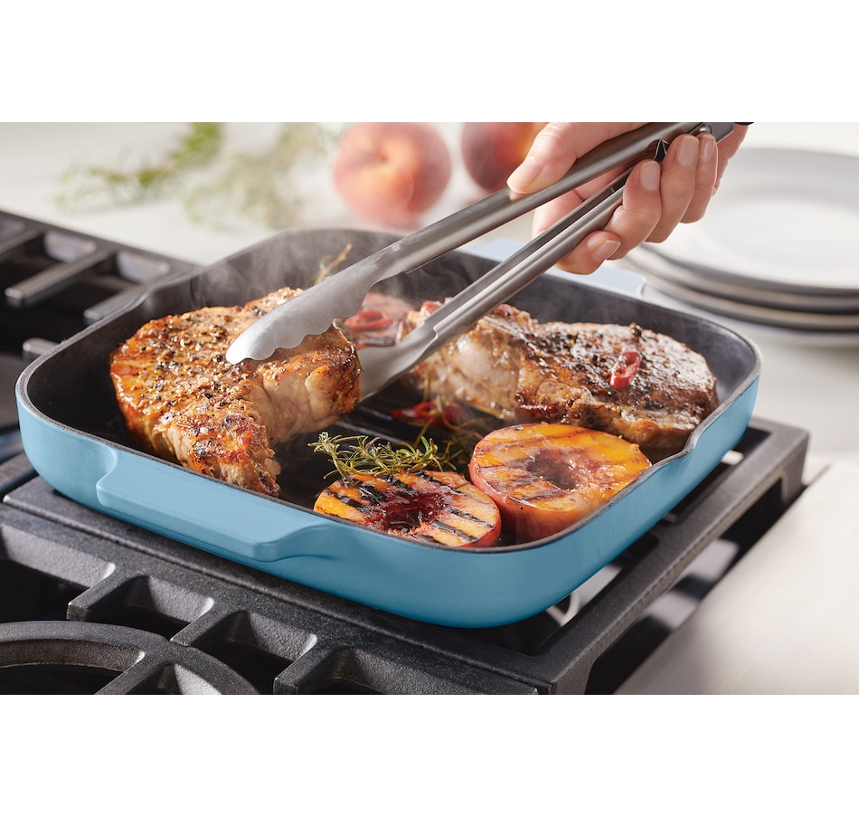Image 120989_ALTMORE2.jpg, Product 120-989 / Price $89.99, KitchenAid 11" Enamelled Cast Iron Grill Pan from KitchenAid on TSC.ca's Kitchen department