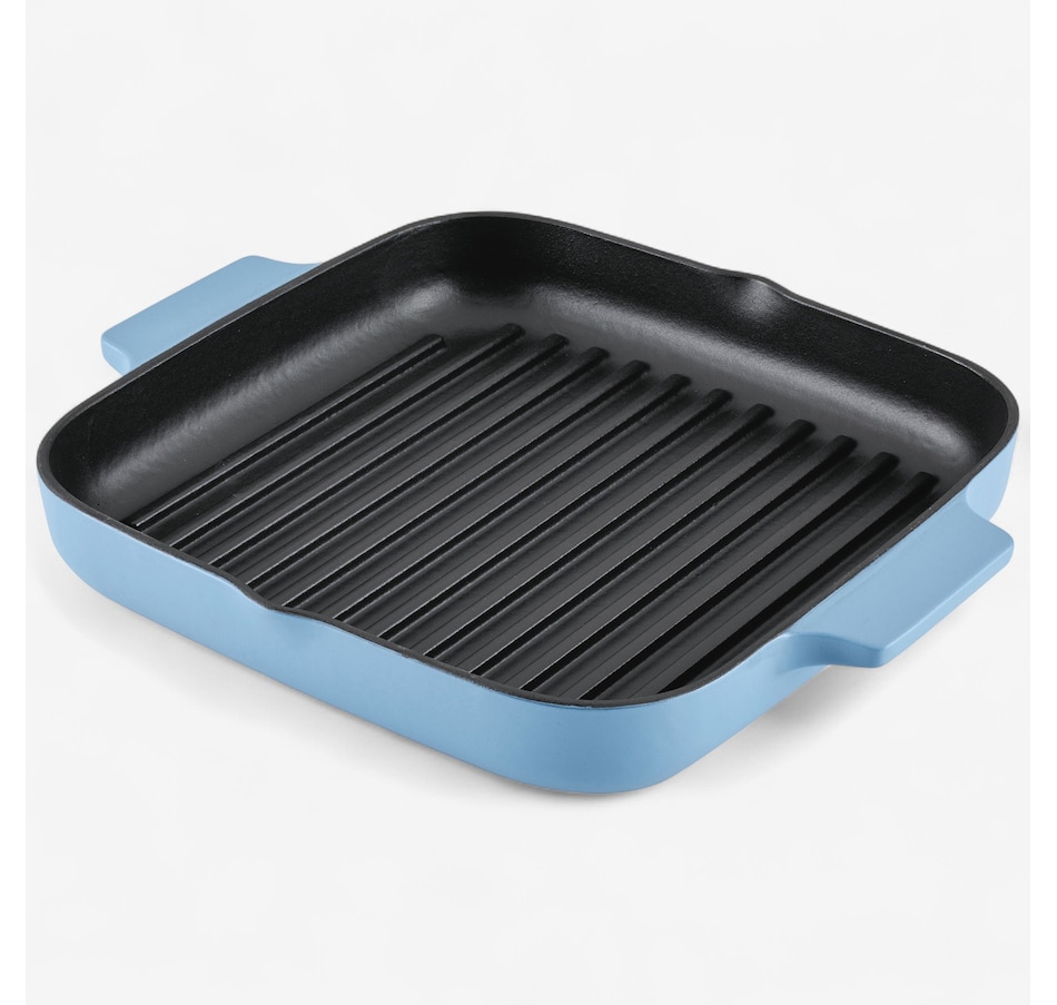 Image 120989_BLUVL.jpg, Product 120-989 / Price $89.99, KitchenAid 11" Enamelled Cast Iron Grill Pan from KitchenAid on TSC.ca's Kitchen department
