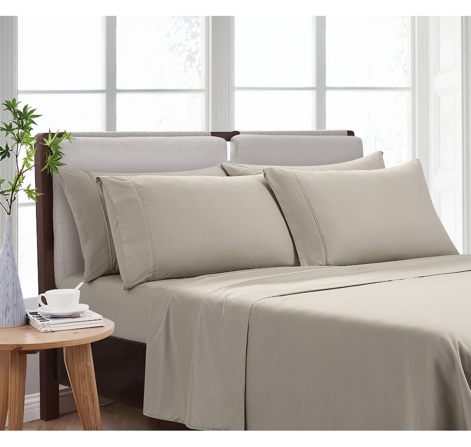 Image 120996_GRY.jpg, Product 120-996 / Price $49.99 - $69.99, Cannon Home Microfibre 6-Piece Solid Sheet Set from Cannon Home on TSC.ca's Home & Garden department
