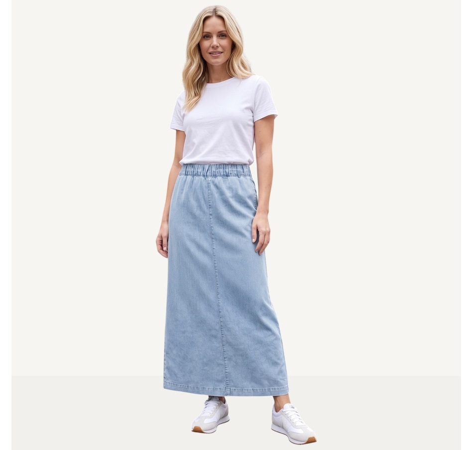 Image 121002_ALTMORE1.jpg, Product 121-002 / Price $119.00, Tramontana Stretch Denim Maxi Skirt from Tramontana on TSC.ca's Fashion department
