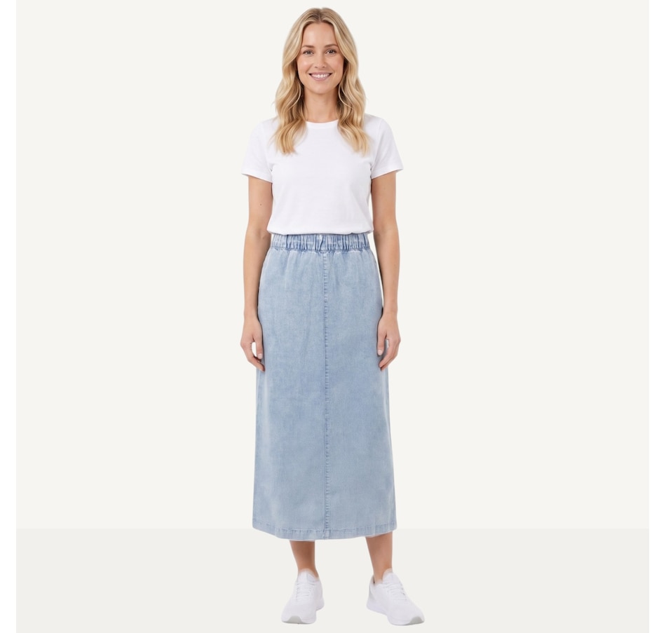 Image 121002_LTB.jpg, Product 121-002 / Price $119.00, Tramontana Stretch Denim Maxi Skirt from Tramontana on TSC.ca's Fashion department
