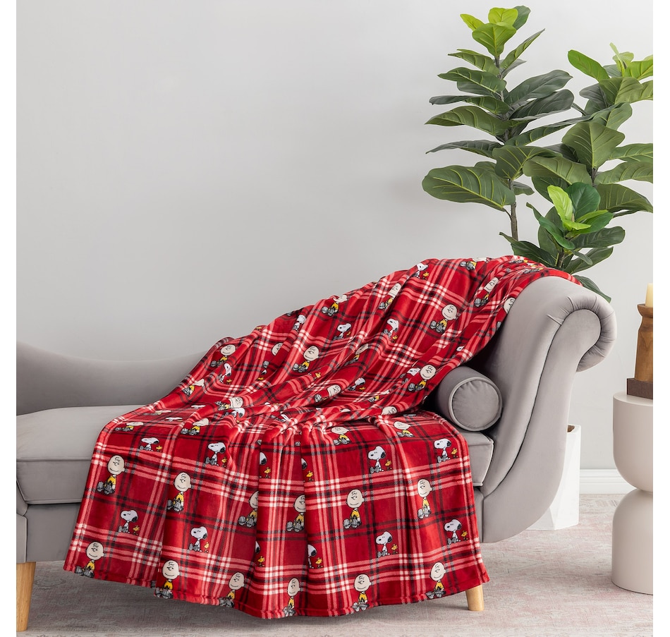 Image 121003_RED.jpg, Product 121-003 / Price $24.99, Berkshire Blankets Peanuts Christmas Throw from Berkshire on TSC.ca's Home & Garden department