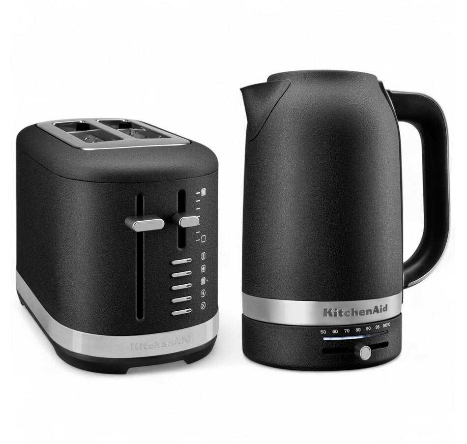 Image 121039_CSTRN.jpg, Product 121-039 / Price $379.98, KitchenAid 1.7L Programmable Electric Kettle and 2-Slice Toaster Bundle from KitchenAid on TSC.ca's Kitchen department