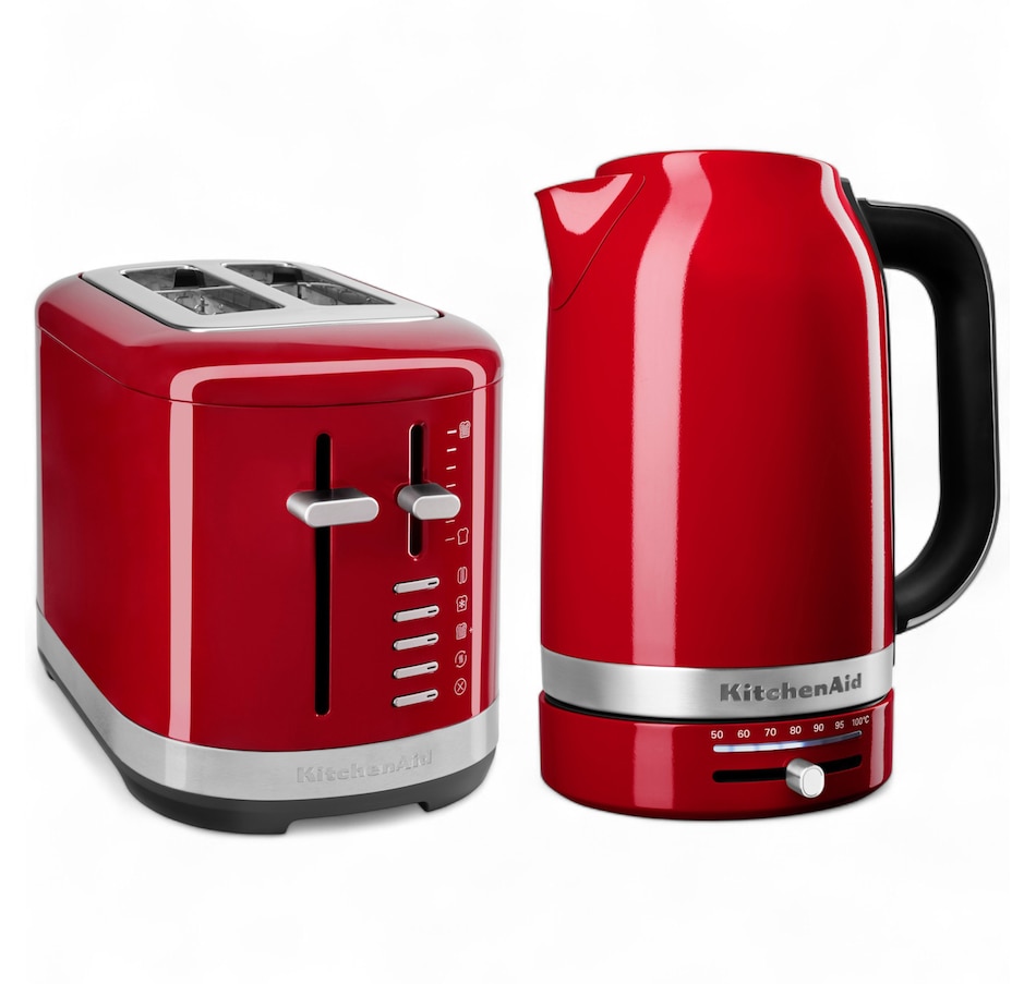 Image 121039_EMRD.jpg, Product 121-039 / Price $379.98, KitchenAid 1.7L Programmable Electric Kettle and 2-Slice Toaster Bundle from KitchenAid on TSC.ca's Kitchen department