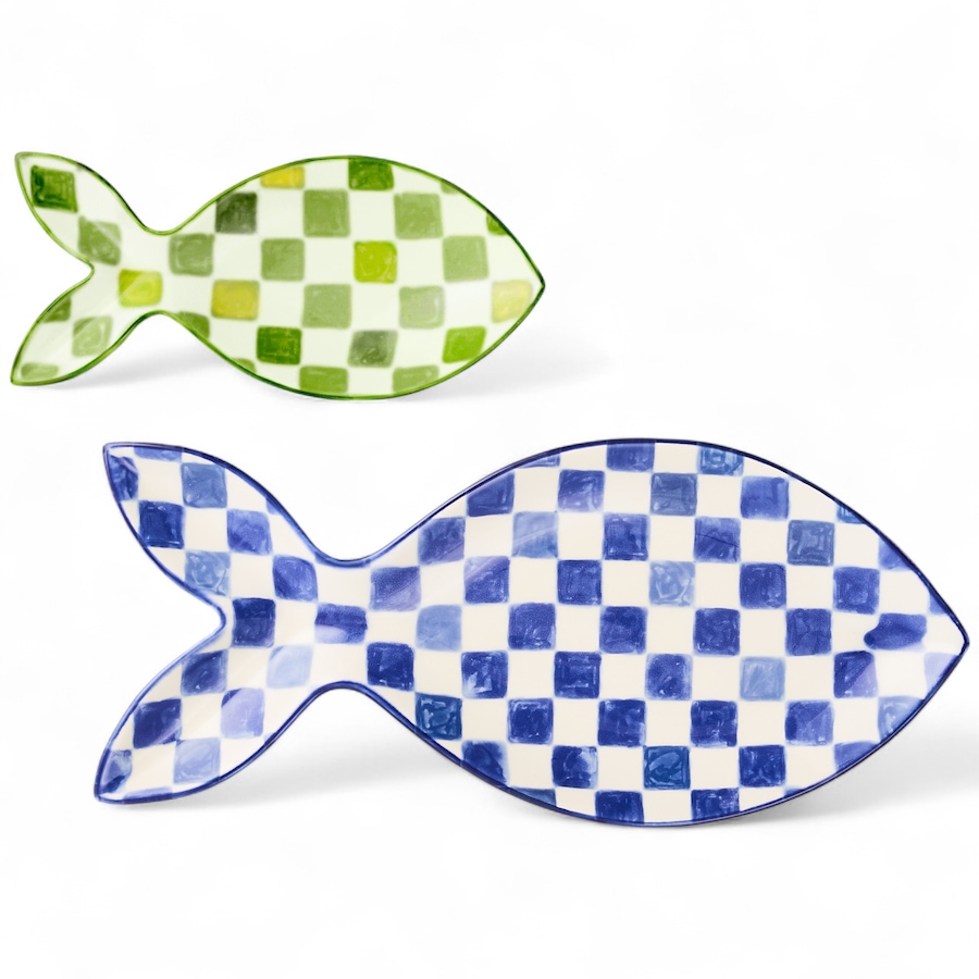 Image 121092.jpg, Product 121-092 / Price $200.00, MacKenzie-Childs Go Fish Serving Platter (set of 2) from MacKenzie Childs on TSC.ca's Kitchen department
