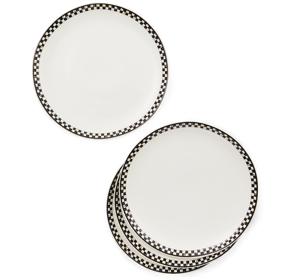 Image 121093_ALTMORE1.jpg, Product 121-093 / Price $89.00 - $129.00, MacKenzie-Childs Courtly Check Everyday Plates (set of 4) from MacKenzie Childs on TSC.ca's Kitchen department