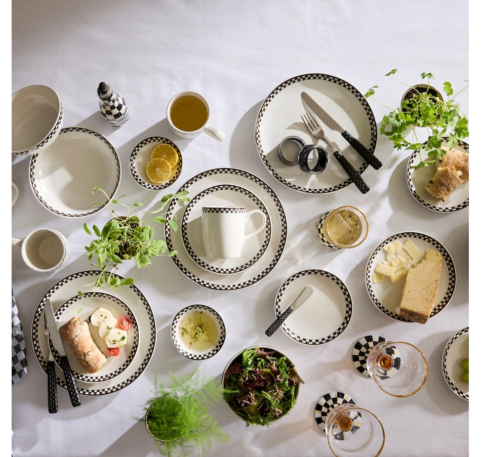 Image 121093_ALTMORE3.jpg, Product 121-093 / Price $89.00 - $129.00, MacKenzie-Childs Courtly Check Everyday Plates (set of 4) from MacKenzie Childs on TSC.ca's Kitchen department