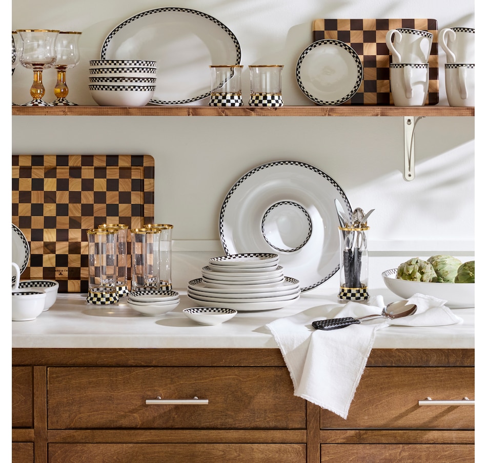 Image 121093_ALTMORE4.jpg, Product 121-093 / Price $89.00 - $129.00, MacKenzie-Childs Courtly Check Everyday Plates (set of 4) from MacKenzie Childs on TSC.ca's Kitchen department