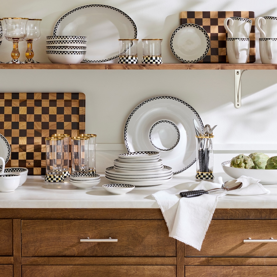 Image 121093_ALTMORE4.jpg, Product 121-093 / Price $115.00 - $172.00, MacKenzie-Childs Courtly Check Everyday Plates (set of 4) from MacKenzie Childs on TSC.ca's Kitchen department