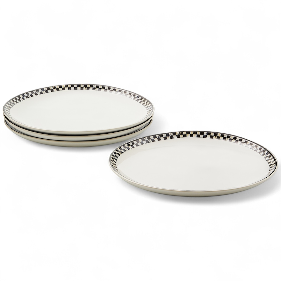Image 121093_DINNE.jpg, Product 121-093 / Price $115.00 - $172.00, MacKenzie-Childs Courtly Check Everyday Plates (set of 4) from MacKenzie Childs on TSC.ca's Kitchen department