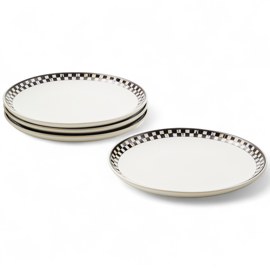 Image 121093_LUN.jpg, Product 121-093 / Price $115.00 - $172.00, MacKenzie-Childs Courtly Check Everyday Plates (set of 4) from MacKenzie Childs on TSC.ca's Kitchen department
