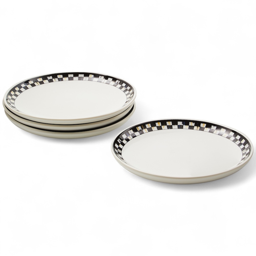 Image 121093_S.jpg, Product 121-093 / Price $115.00 - $172.00, MacKenzie-Childs Courtly Check Everyday Plates (set of 4) from MacKenzie Childs on TSC.ca's Kitchen department