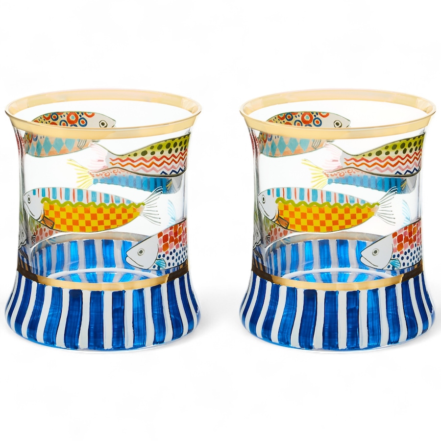 Image 121112_GOFSH.jpg, Product 121-112 / Price $137.00, MacKenzie-Childs Tumbler Glass (set of 2) from MacKenzie Childs on TSC.ca's Kitchen department