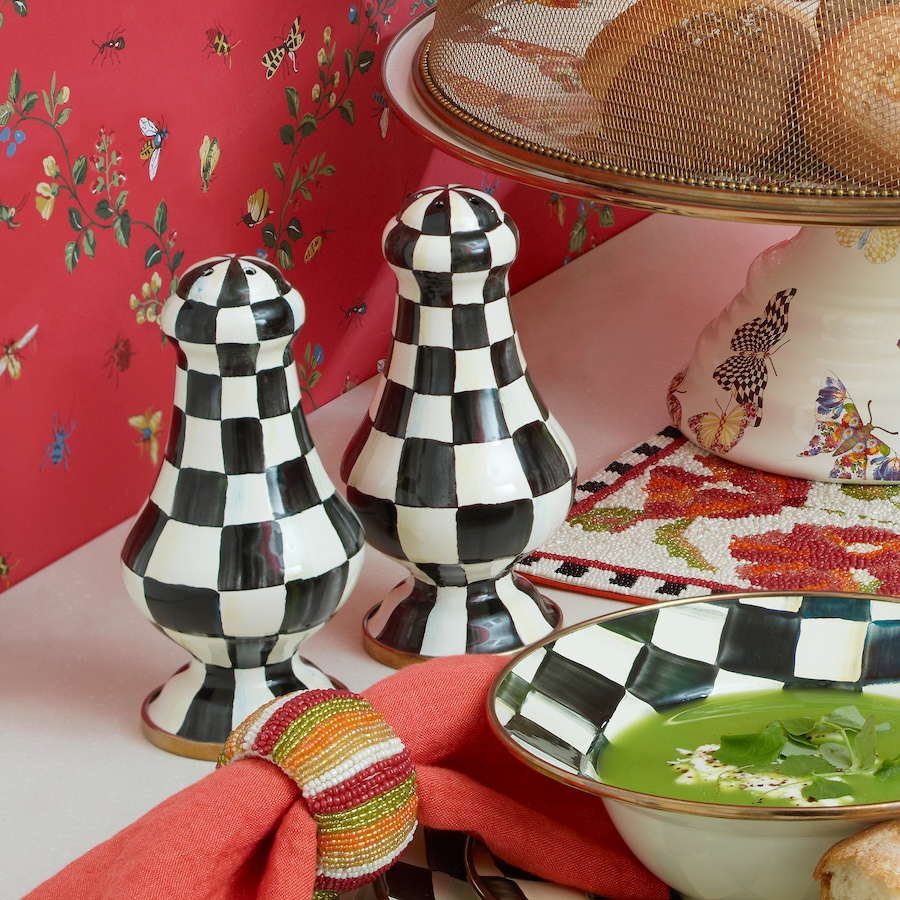 Image 121119_ALTMORE2.jpg, Product 121-119 / Price $186.00, Mackenzie-Childs Large Salt and Pepper Shakers from MacKenzie Childs on TSC.ca's Kitchen department