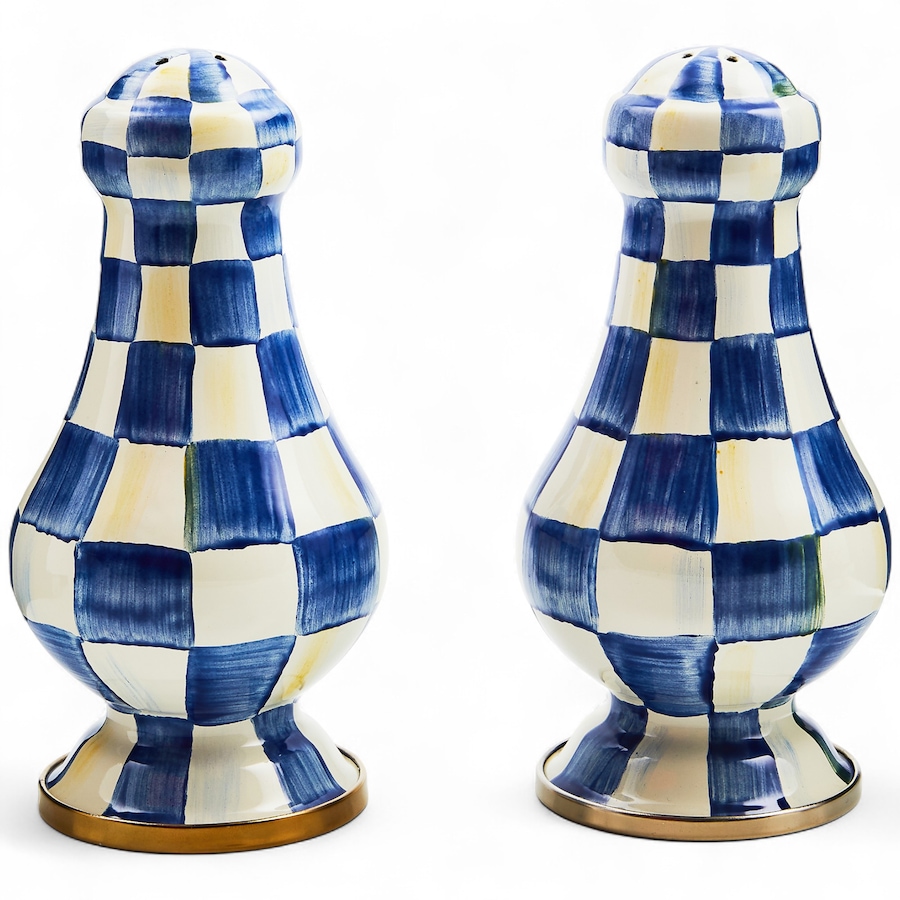 Image 121119_RYLCK.jpg, Product 121-119 / Price $186.00, Mackenzie-Childs Large Salt and Pepper Shakers from MacKenzie Childs on TSC.ca's Kitchen department