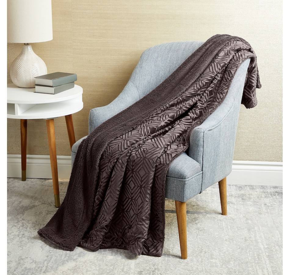 Image 121134_CHR.jpg, Product 121-134 / Price $19.88, Home Suite Mink Oversized Throw with Sherpa Back from Home Suite on TSC.ca's Home & Garden department