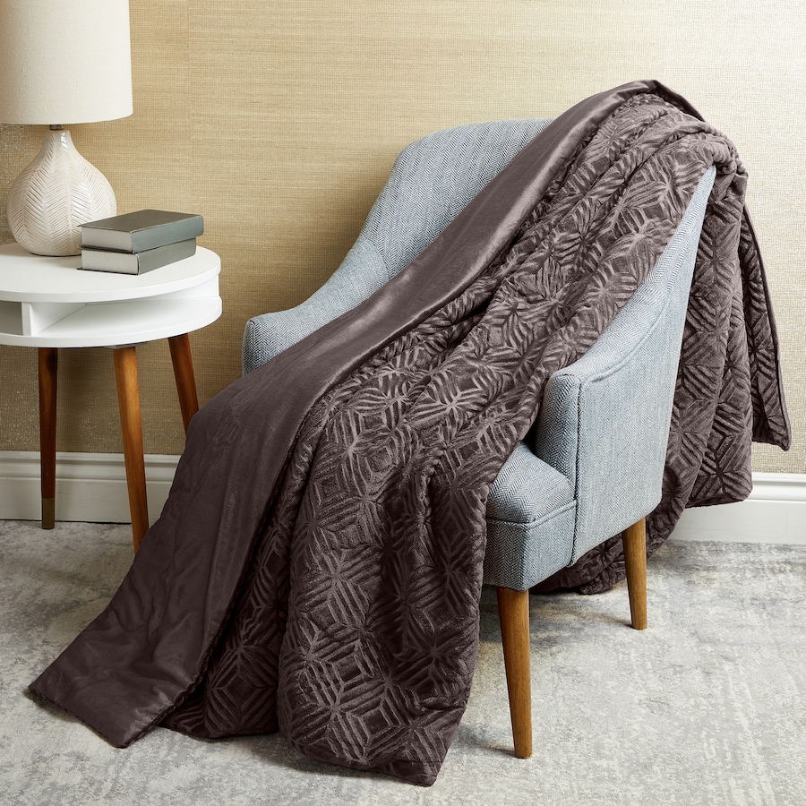 Image 121136_CHR.jpg, Product 121-136 / Price $36.88 - $53.88, Home Suite Mink Embossed Reversible Blanket from Home Suite on TSC.ca's Home & Garden department