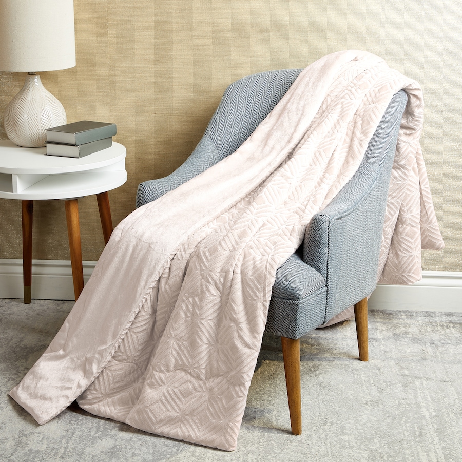 Image 121136_IVR.jpg, Product 121-136 / Price $36.88 - $53.88, Home Suite Mink Embossed Reversible Blanket from Home Suite on TSC.ca's Home & Garden department