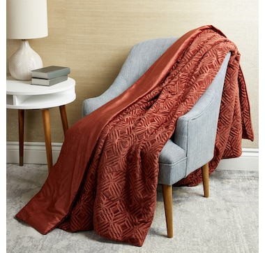 Home Suite Mink Embossed Reversible Blanket