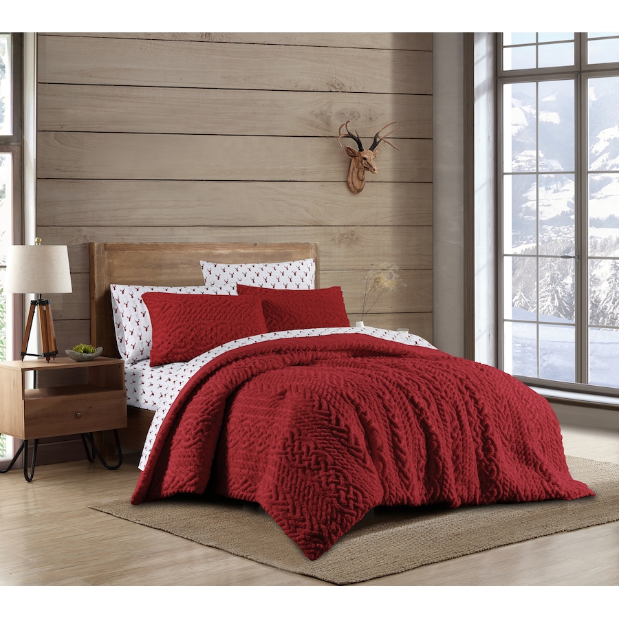 Image 121153_RED.jpg, Product 121-153 / Price $29.99, Coleman Embossed Sherpa Comforter Set from Coleman on TSC.ca's Home & Garden department