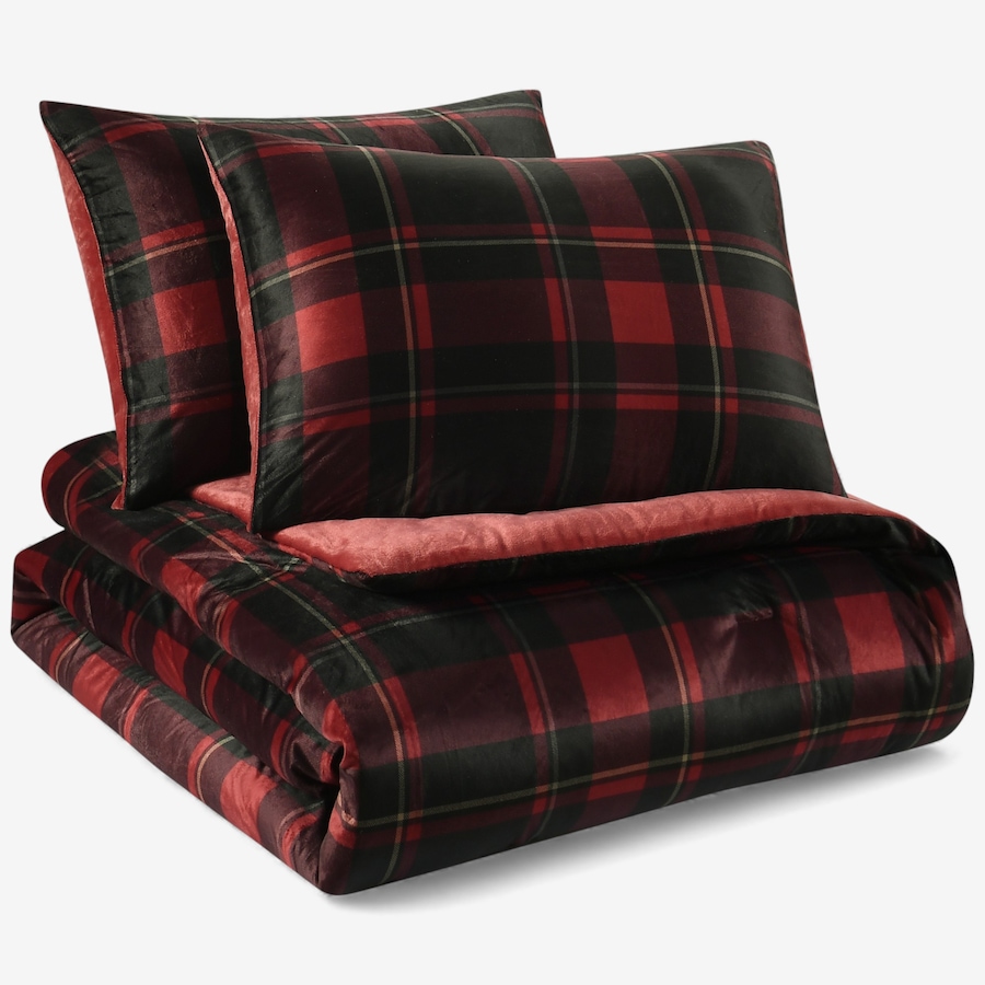 Image 121154_ALTMORE4.jpg, Product 121-154 / Price $34.99 - $44.99, Coleman Printed Mink Noble Plaid Comforter Set from Coleman on TSC.ca's Home & Garden department