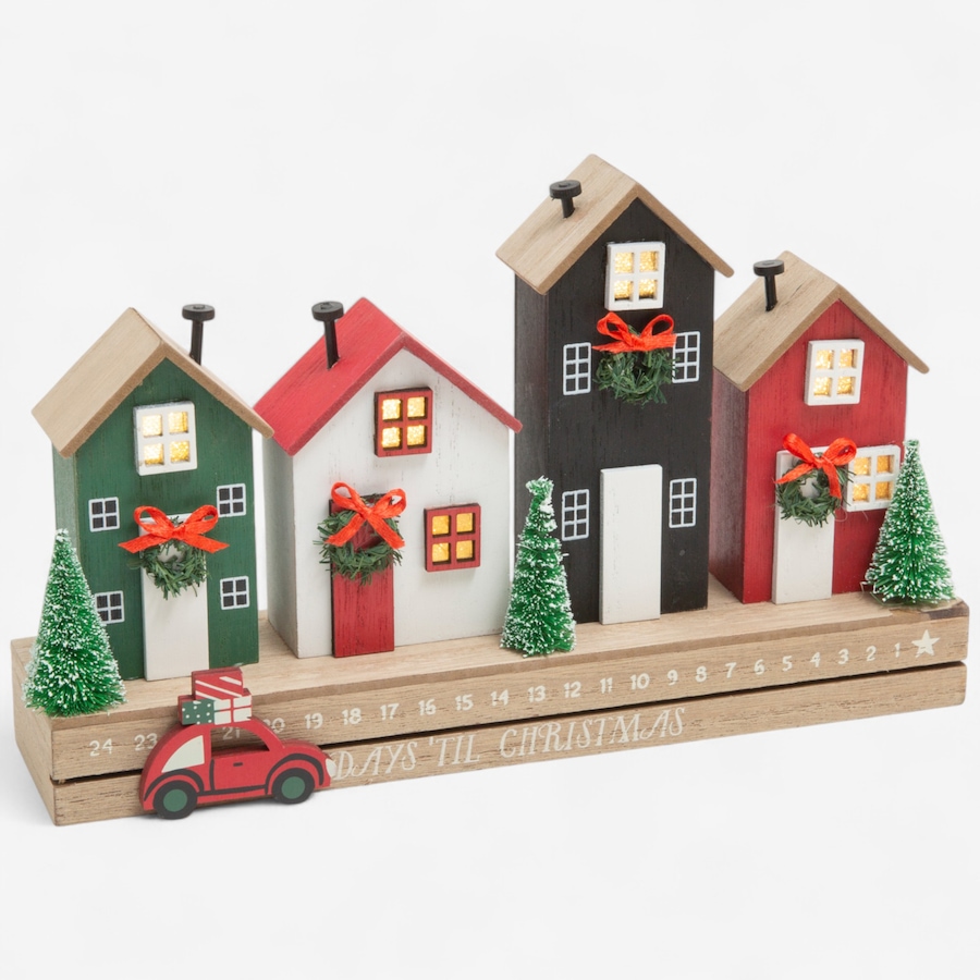 Image 121171.jpg, Product 121-171 / Price $19.88, Holiday Memories Lighted Row House Countdown Calendar from Holiday Memories on TSC.ca's Home & Garden department