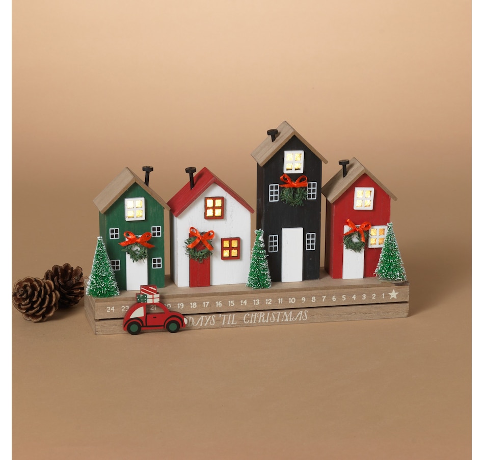 Image 121171_ALTMORE1.jpg, Product 121-171 / Price $19.99, Holiday Memories Lighted Row House Countdown Calendar from Holiday Memories on TSC.ca's Home & Garden department