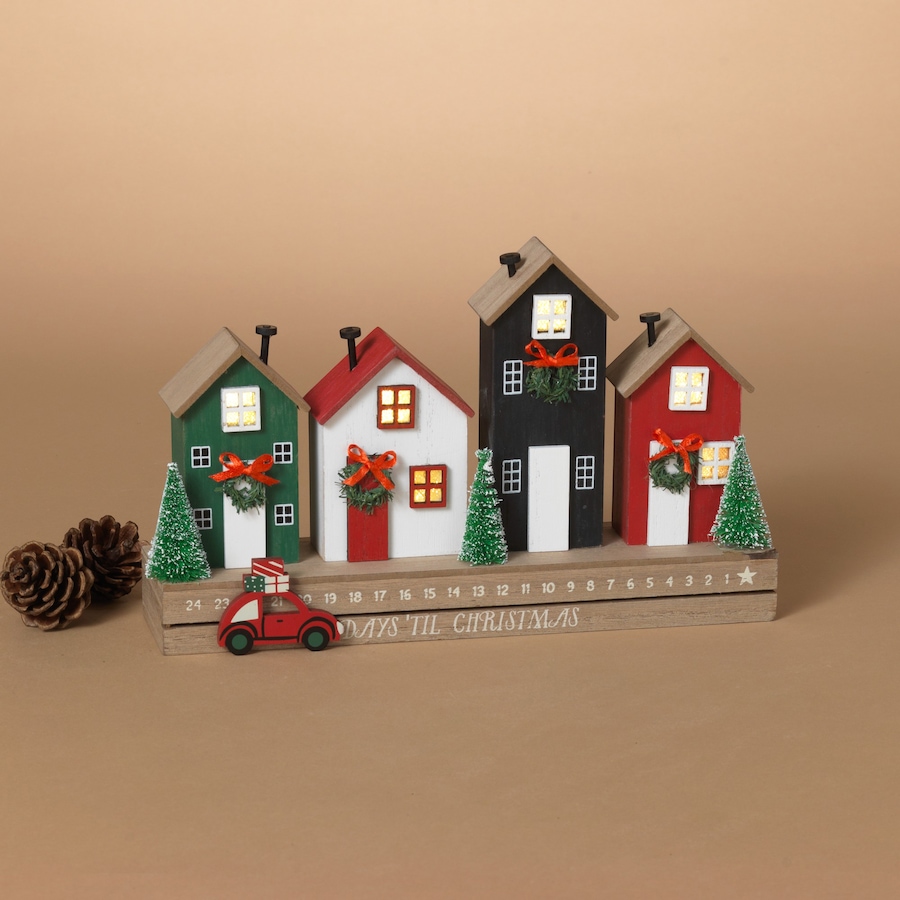 Image 121171_ALTMORE1.jpg, Product 121-171 / Price $19.88, Holiday Memories Lighted Row House Countdown Calendar from Holiday Memories on TSC.ca's Home & Garden department