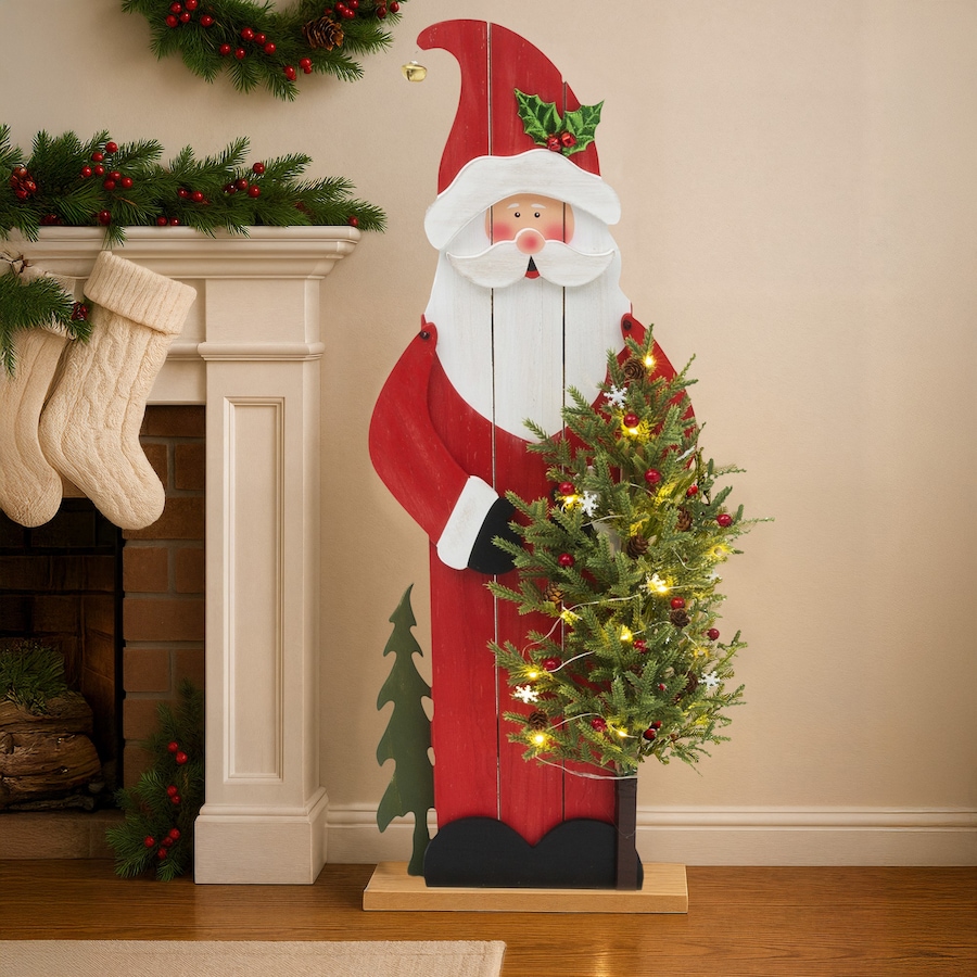 Image 121172_ALTMORE1.jpg, Product 121-172 / Price $89.99, Holiday Memories Lighted Wood Decoration with Floral Accent from Holiday Memories on TSC.ca's Home & Garden department