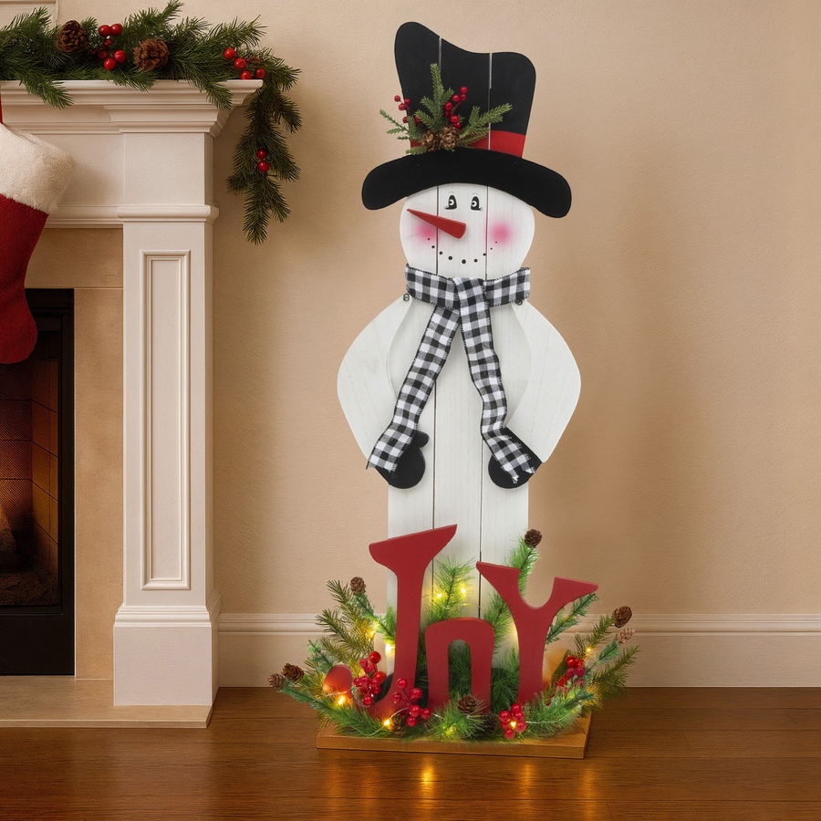 Image 121172_ALTMORE2.jpg, Product 121-172 / Price $89.99, Holiday Memories Lighted Wood Decoration with Floral Accent from Holiday Memories on TSC.ca's Home & Garden department