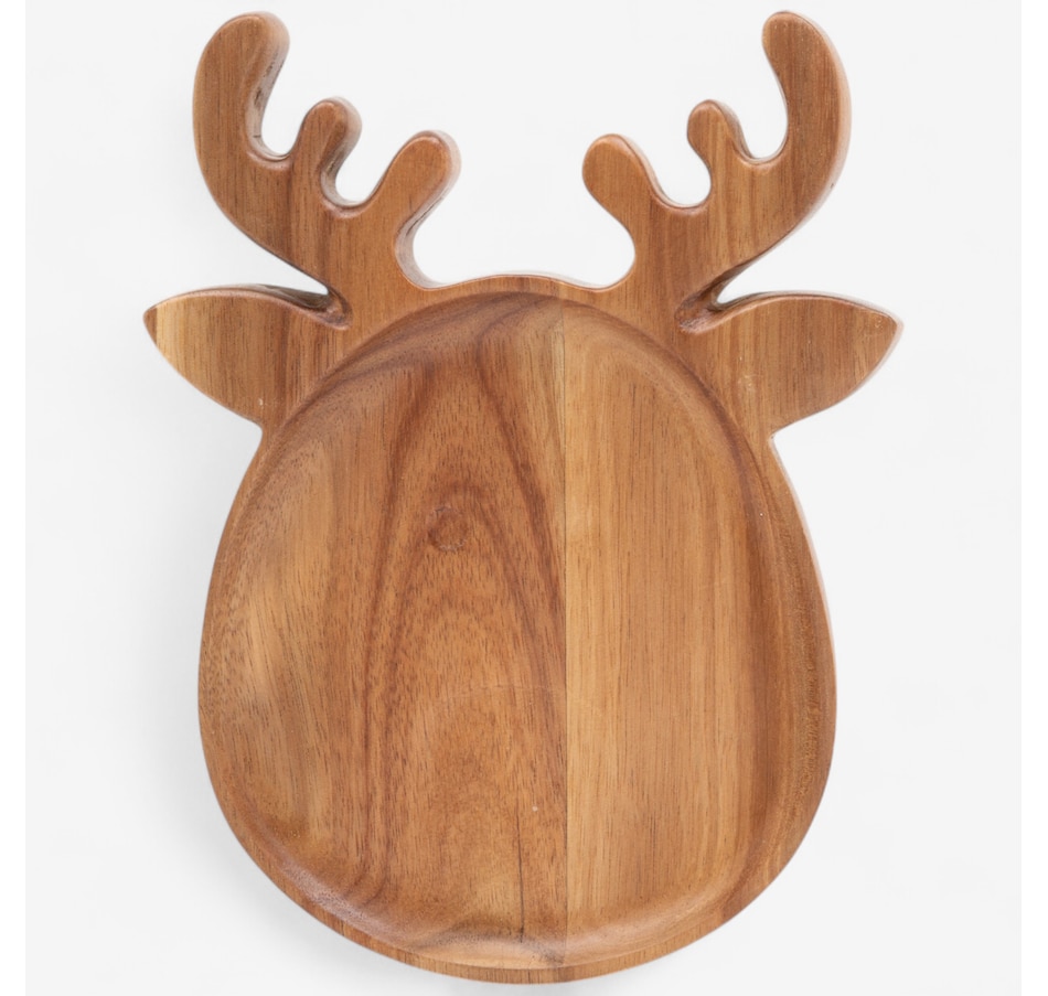 Image 121179_DER.jpg, Product 121-179 / Price $19.99, Holiday Memories Wood Christmas Plate from Holiday Memories on TSC.ca's Kitchen department