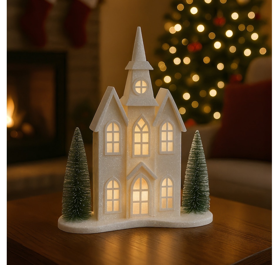 Image 121182_ALTMORE1.jpg, Product 121-182 / Price $34.99, Holiday Memories Lighted Holiday House from Holiday Memories on TSC.ca's Home & Garden department