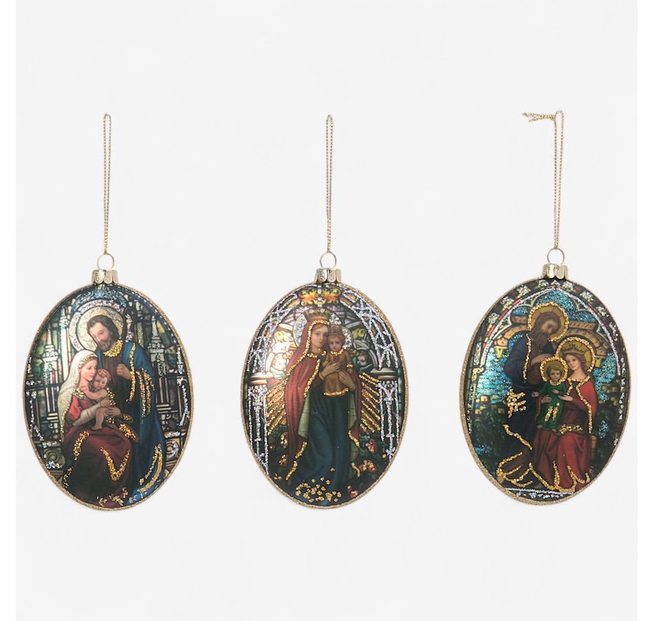 Image 121183.jpg, Product 121-183 / Price $24.99, Holiday Memories Stain Glass Ornament (set of 3) from Holiday Memories on TSC.ca's Home & Garden department