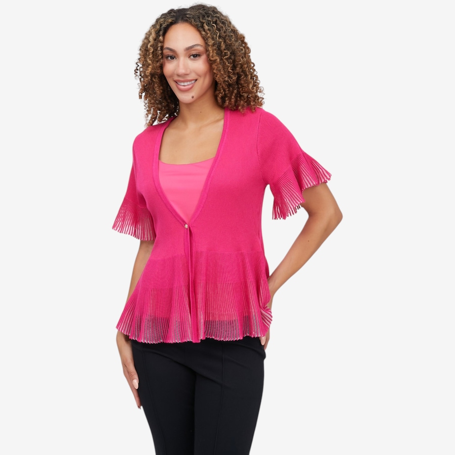 Image 121233_WONPK.jpg, Product 121-233 / Price $44.88, C Wonder Ribbed Knit Short Sleeve Cardigan from C. Wonder on TSC.ca's Fashion department