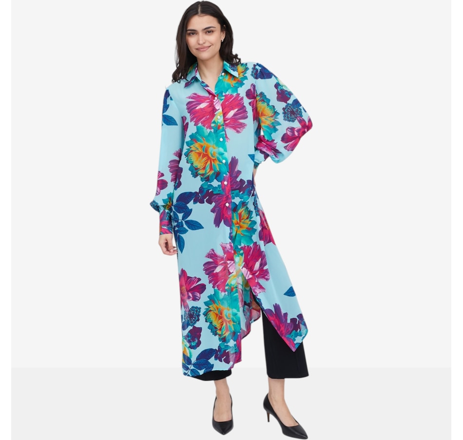 Image 121252_FRFY.jpg, Product 121-252 / Price $69.99, C Wonder Printed Chiffon Duster Shirt from C. Wonder on TSC.ca's Fashion department