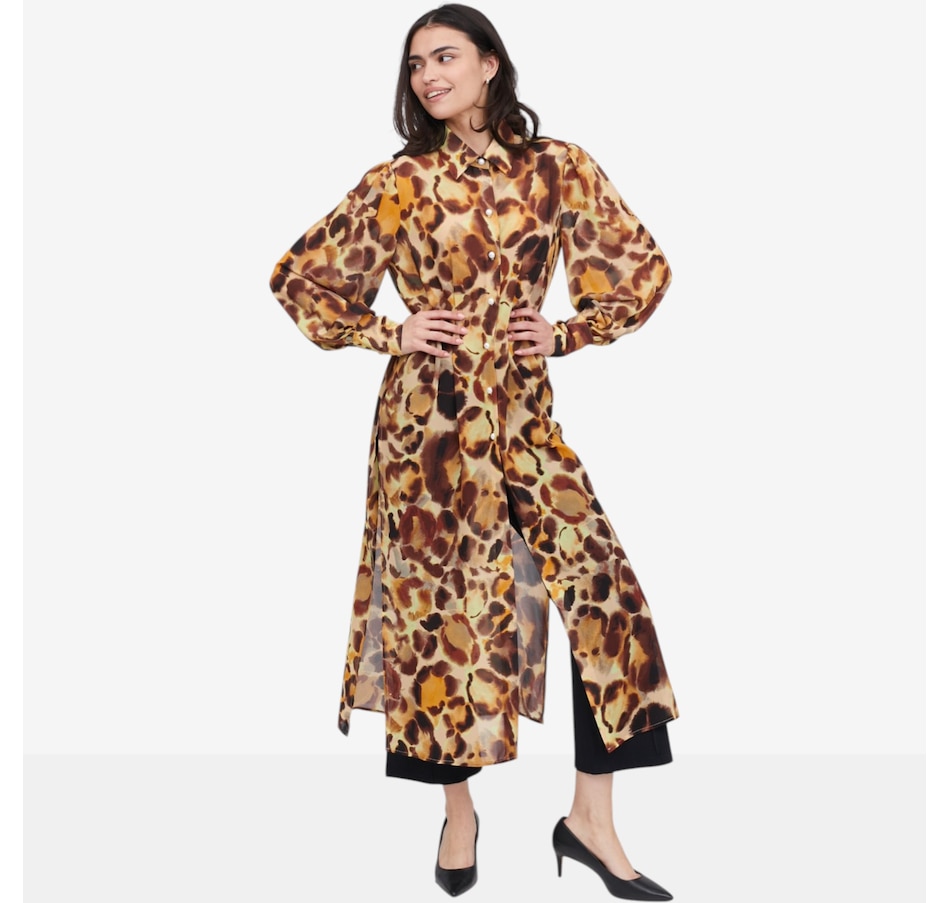 Image 121252_LEP.jpg, Product 121-252 / Price $69.99, C Wonder Printed Chiffon Duster Shirt from C. Wonder on TSC.ca's Fashion department