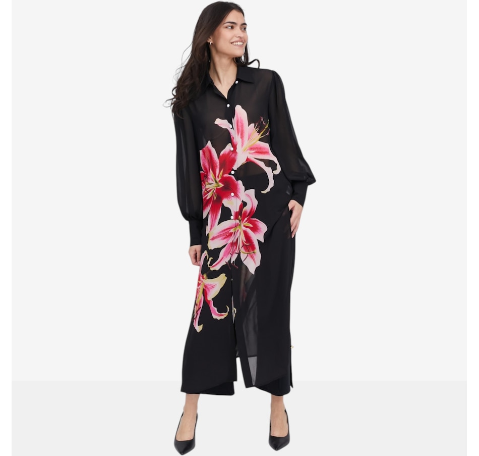 Image 121252_STALY.jpg, Product 121-252 / Price $69.99, C Wonder Printed Chiffon Duster Shirt from C. Wonder on TSC.ca's Fashion department