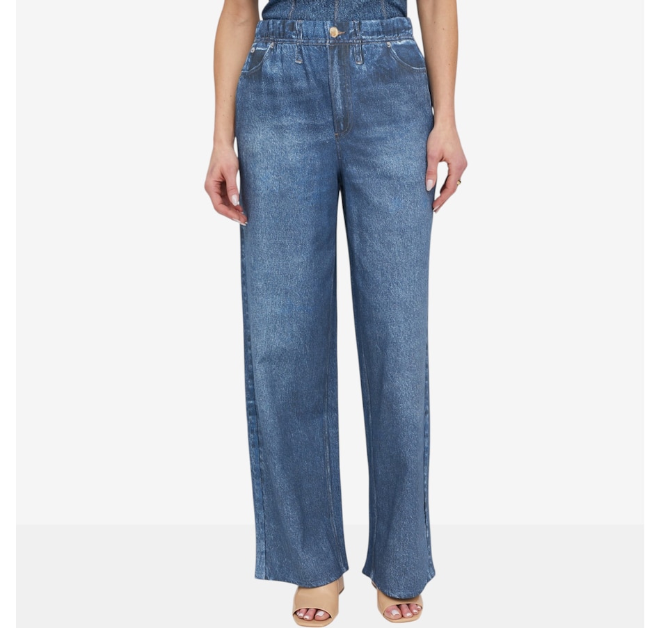 Image 121255_DKW.jpg, Product 121-255 / Price $69.99, TWRHLL by Christie Brinkley Illusion Denim Pant from TWRHLL by Christie Brinkley on TSC.ca's Fashion department