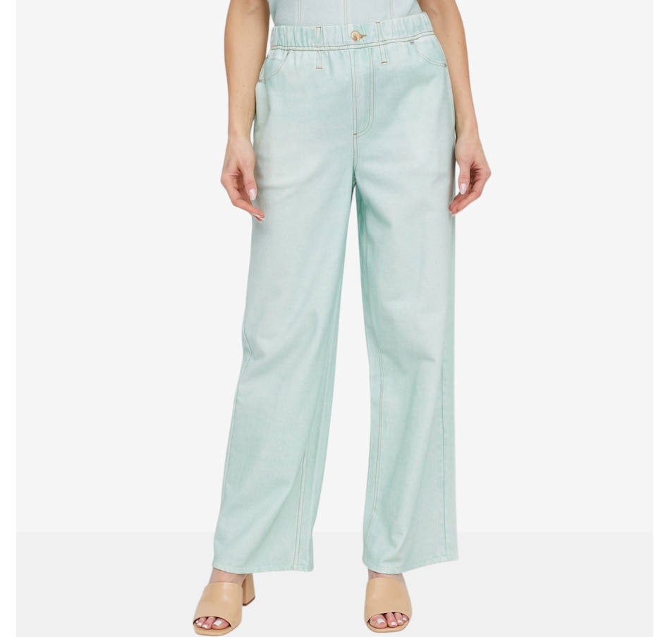Image 121255_FROWH.jpg, Product 121-255 / Price $69.99, TWRHLL by Christie Brinkley Illusion Denim Pant from TWRHLL by Christie Brinkley on TSC.ca's Fashion department