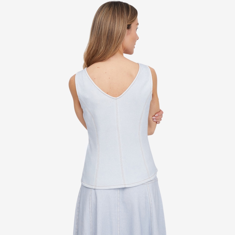 Image 121257_ALTMORE2.jpg, Product 121-257 / Price $34.88, Tower Hill by Christie Brinkley Illusion Denim Seamed Tank from Tower Hill on TSC.ca's Fashion department