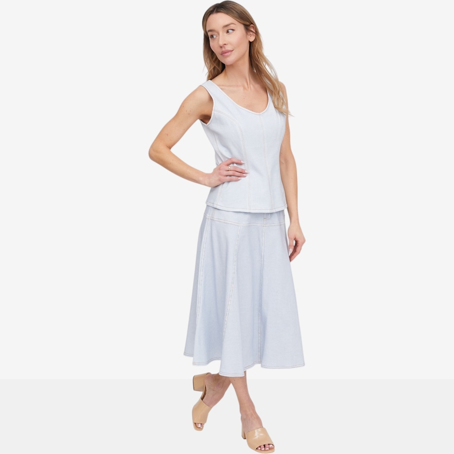 Image 121257_ALTMORE3.jpg, Product 121-257 / Price $34.88, Tower Hill by Christie Brinkley Illusion Denim Seamed Tank from Tower Hill on TSC.ca's Fashion department