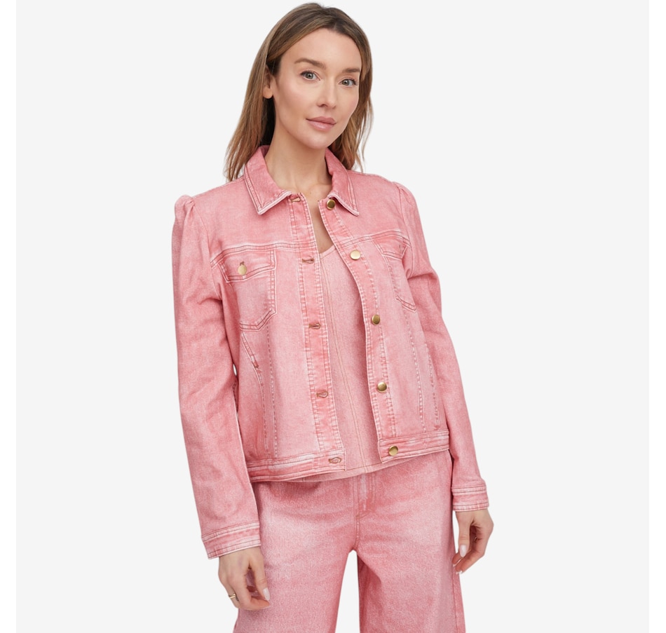 Image 121263_HAMRD.jpg, Product 121-263 / Price $69.99, TWRHLL by Christie Brinkley Illusion Denim Printed Jacket from TWRHLL by Christie Brinkley on TSC.ca's Fashion department