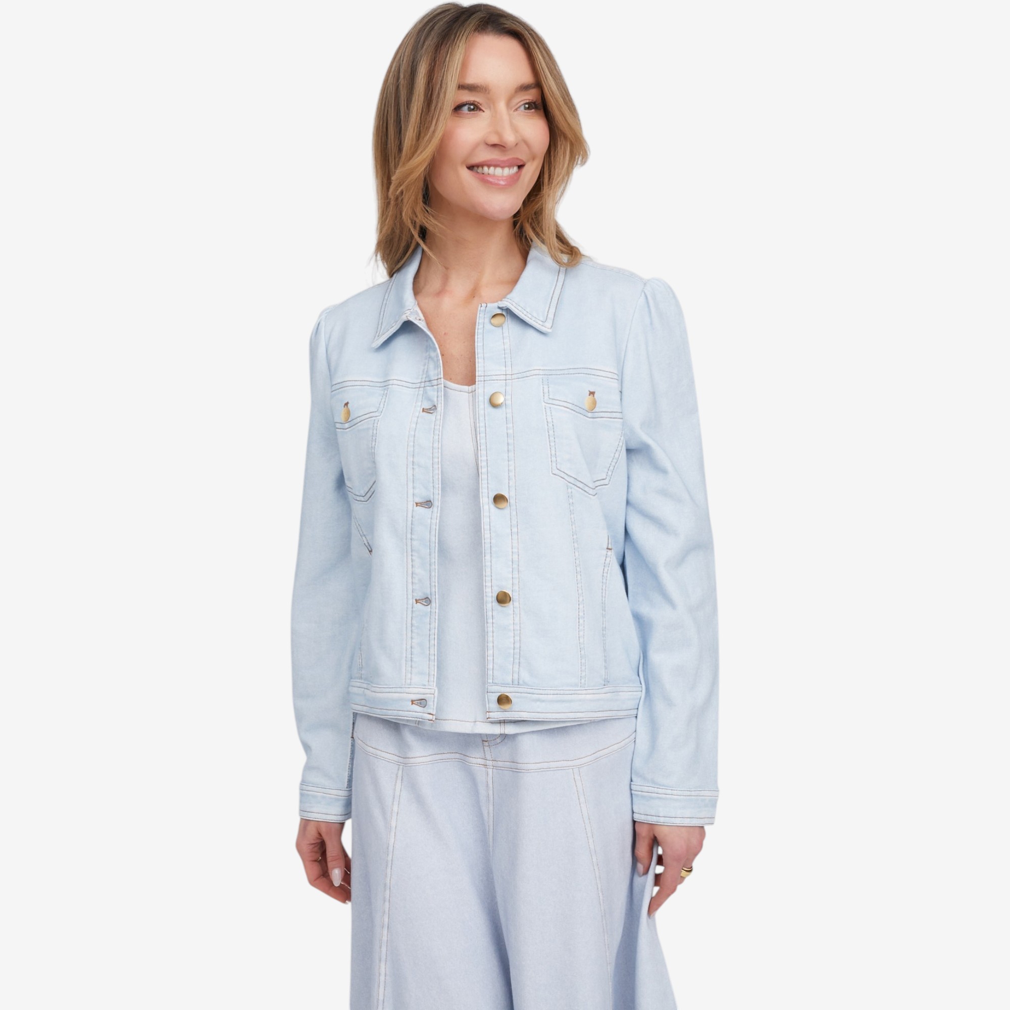 Tower Hill by Christie Brinkley Illusion Denim Printed Jacket - TSC.ca