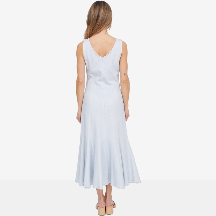 Image 121267_ALTMORE2.jpg, Product 121-267 / Price $39.88, Tower Hill by Christie Brinkley Printed Illusion Denim Seamed Midi Dress from Tower Hill on TSC.ca's Fashion department
