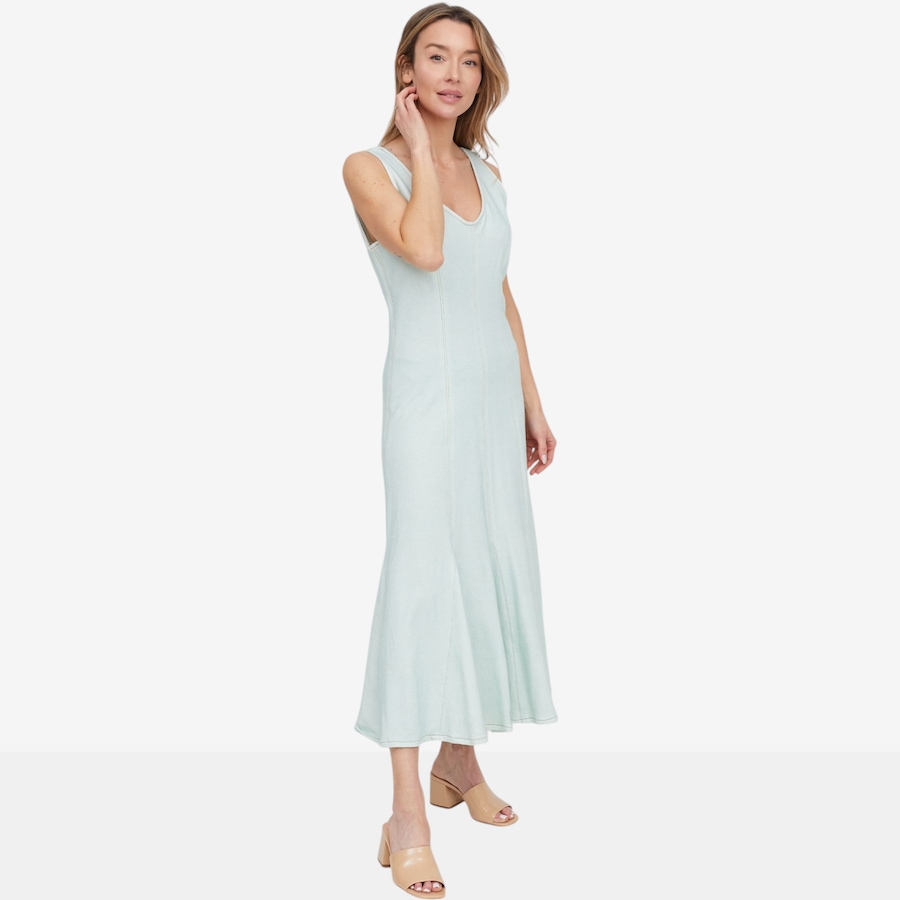 Image 121267_FROWH.jpg, Product 121-267 / Price $39.88, Tower Hill by Christie Brinkley Printed Illusion Denim Seamed Midi Dress from Tower Hill on TSC.ca's Fashion department