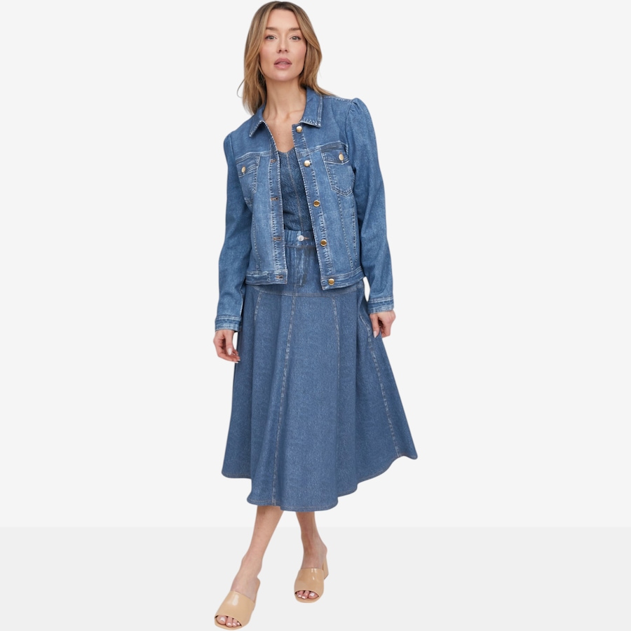 Image 121268_ALTMORE5.jpg, Product 121-268 / Price $64.88, Tower Hill by Christie Brinkley Illusion Denim Printed Midi Skirt from Tower Hill on TSC.ca's Fashion department