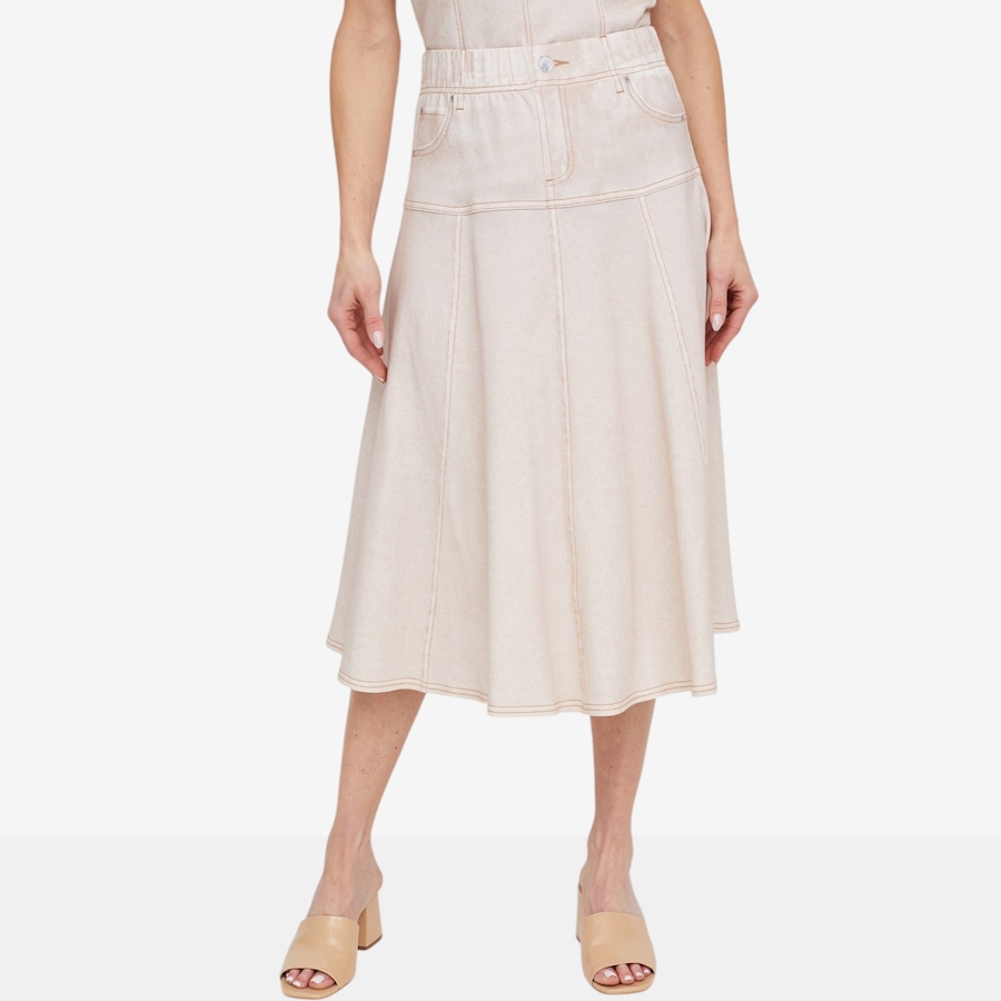 Image 121268_LIGOD.jpg, Product 121-268 / Price $64.88, Tower Hill by Christie Brinkley Illusion Denim Printed Midi Skirt from Tower Hill on TSC.ca's Fashion department