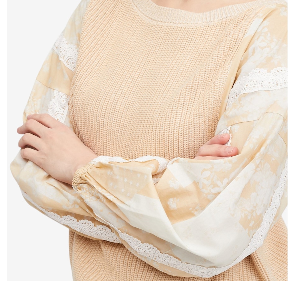 Image 121273_ALTMORE1.jpg, Product 121-273 / Price $89.99, Tower Hill by Christie Brinkley Mixed Media Sweatshirt from Tower Hill on TSC.ca's Fashion department