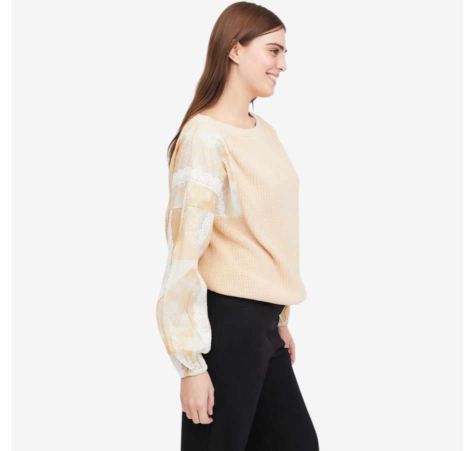 Image 121273_ALTMORE2.jpg, Product 121-273 / Price $89.99, Tower Hill by Christie Brinkley Mixed Media Sweatshirt from Tower Hill on TSC.ca's Fashion department
